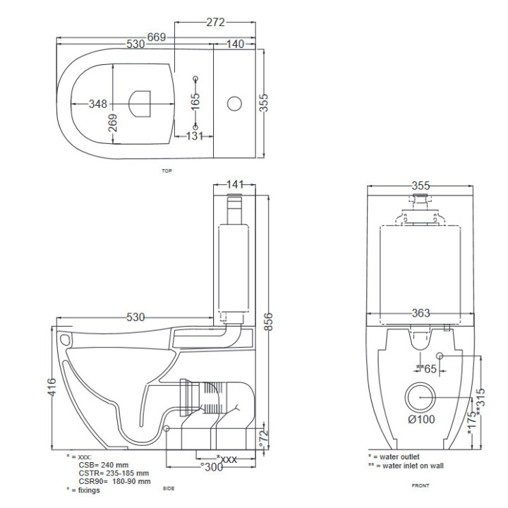 Spłuczka Cielo Fluid do miski wc stojącej- sanitbuy.pl