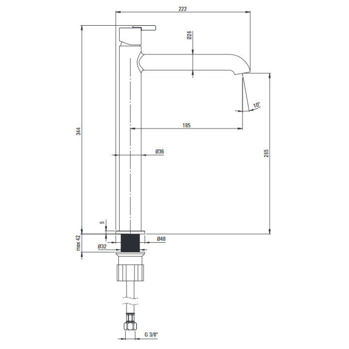 Bateria wannowa wolnostojąca z zestawem prysznicowym , Deante Silia, nero