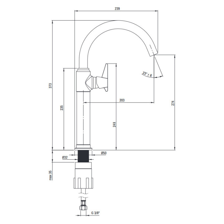 Bateria umywalkowa , Deante Temisto, chrom