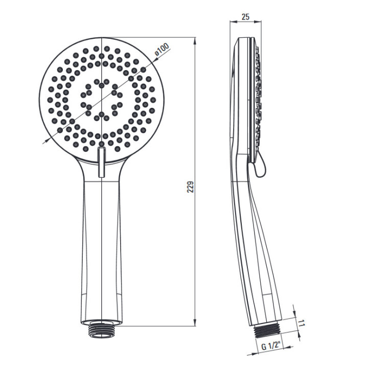 Bateria prysznicowa czasowa podtynkowa, Deante Press, chrom