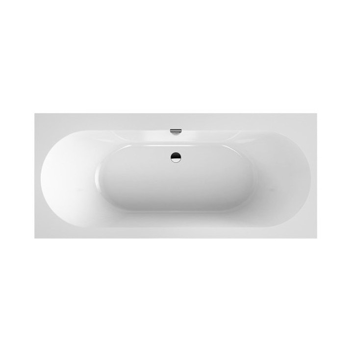 Wanna przyścienna Villeroy & Boch OBERON 2.0, 180x80, Quaryl, biała