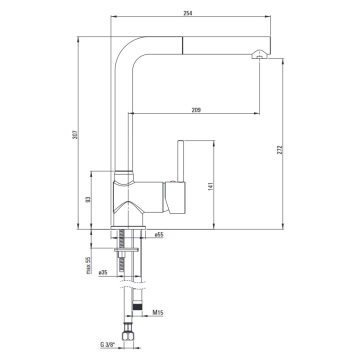 Bateria prysznicowa czasowa podtynkowa, Deante Press, chrom