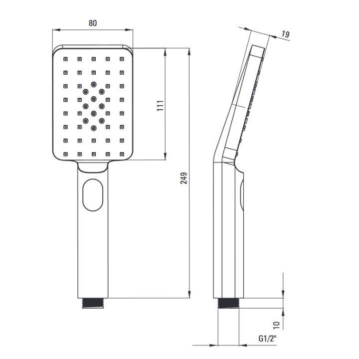 Deszczownica z baterią prysznicową termostatyczną, Deante , złoto szczotkowane