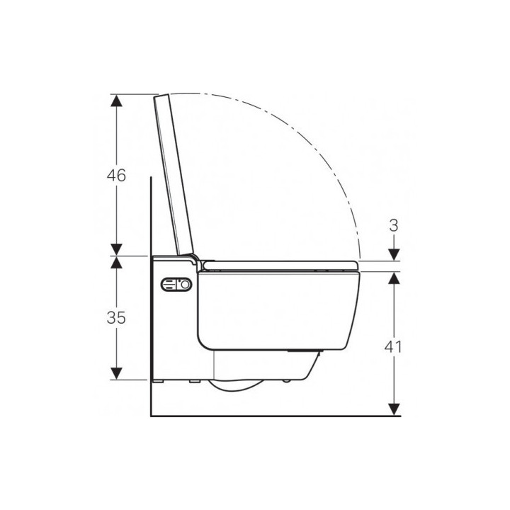 Urządzenie WC z funkcją higieny intymnej Geberit AquaClean Mera Comfort, wisząca miska WC, biały / KeraTect, panel dekoracyjny: 