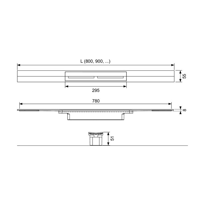 Ruszt profilu prysznicowego TECEdrainprofile, kolorowa powłoka PVD, 900mm, czerwone złoto szczotkowane