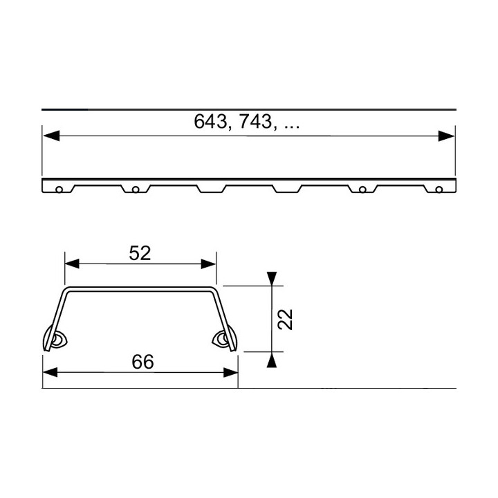 Ruszt prosty TECE drainline Steel II 1200 mm stal szczotkowana- sanitbuy.pl