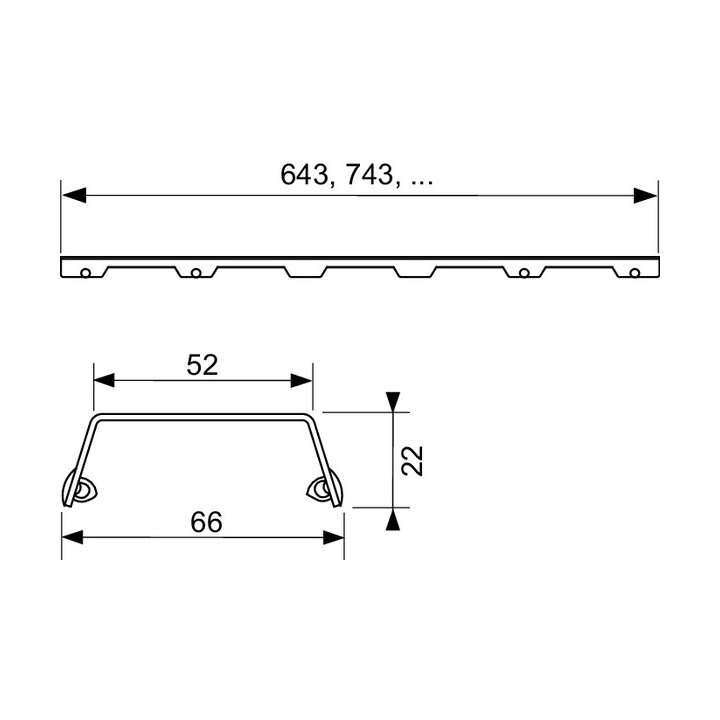 Ruszt prosty TECE drainline Steel II 1000 mm stal szczotkowana- sanitbuy.pl