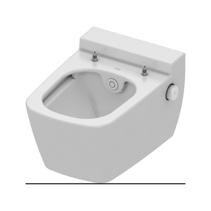 Miska WC z funkcją prysznica TECEone, 54x40cm, bezkołnierzowa, biała