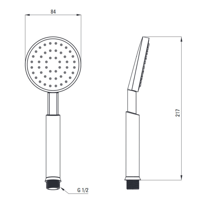Deszczownica z baterią prysznicową, Deante Temisto, mosiądz