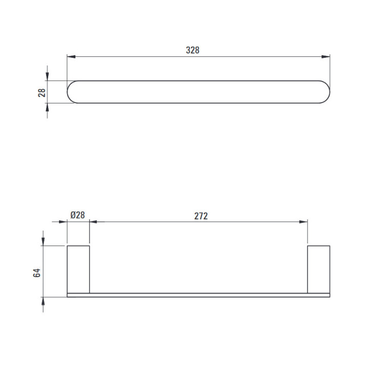 Wieszak ścienny na ręcznik 30cm, Deante Round, złoto szczotkowane