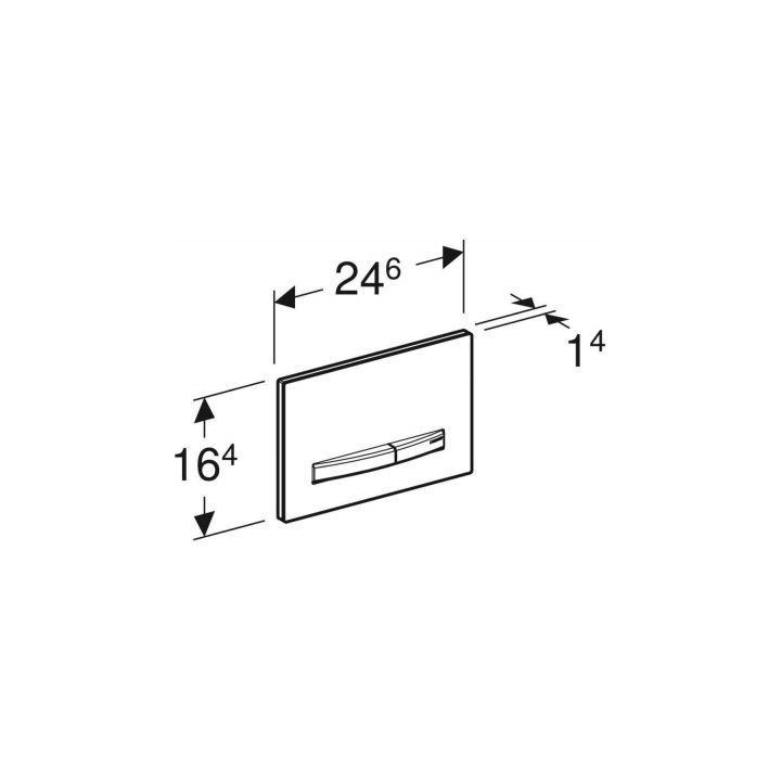 Przycisk Geberit Sigma 01 uruchamiający przedni do spłuczek podtynkowych UP300 i 320 EDELMESSING