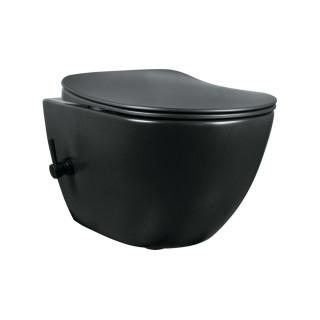 Miska WC z funkcją bidetu z baterią mieszaczową, Deante Peonia, nero