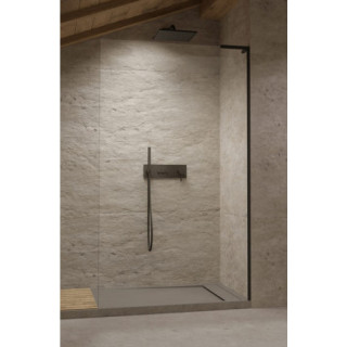 Parawan nawannowy Radaway Modo SL Black PNJ II 70 prawy, szkło przejrzyste, profil czarny