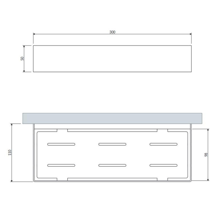 Koszyk prysznicowy narożny Omnires Uni 20,5 cm, chrom