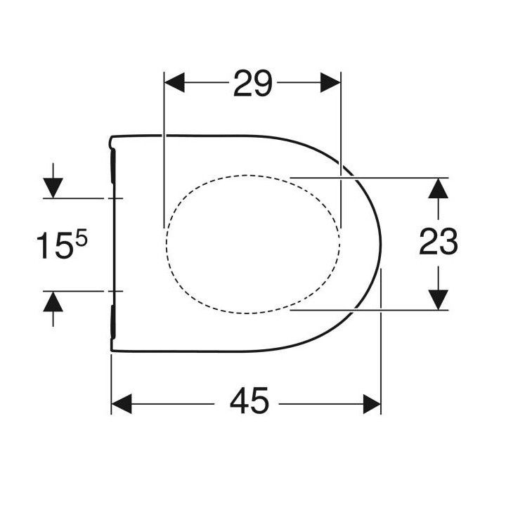 Deska Geberit Acanto wolnoopadajaca, zawiasy wypinane - biała
