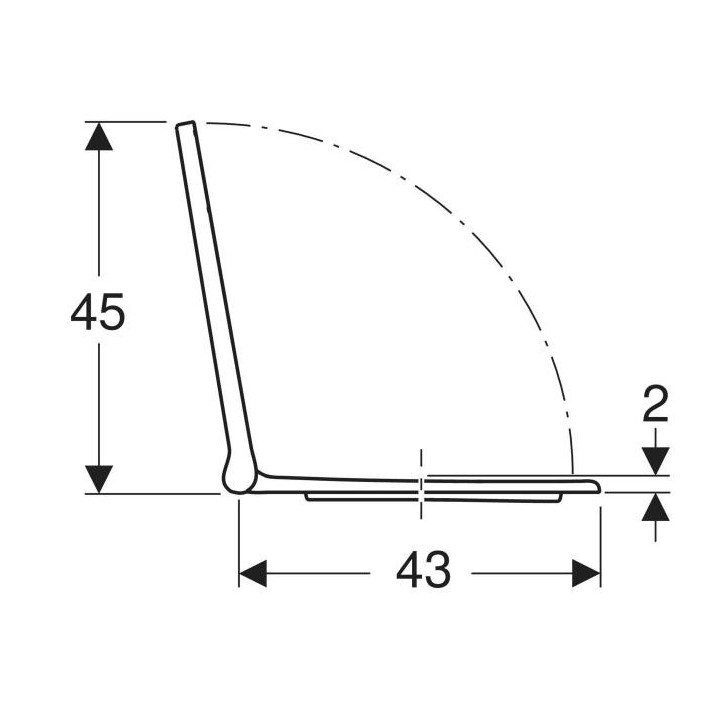 Deska Geberit Acanto wolnoopadajaca, zawiasy wypinane - biała