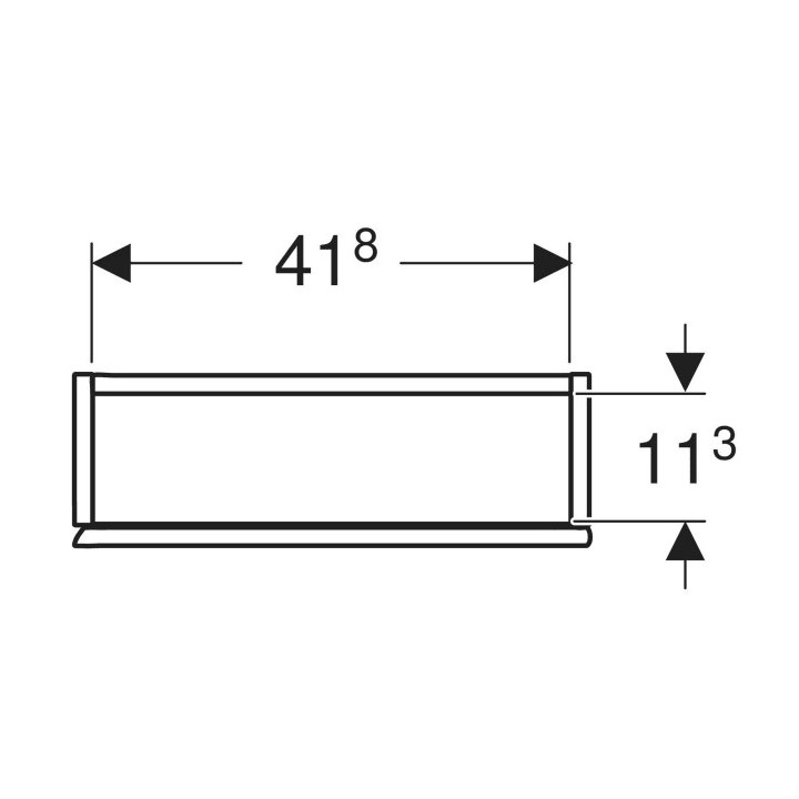 Szafka górna kwadratowa z jednymi drzwiami, Geberit iCon, dąb/melaminowa struktura drewna 