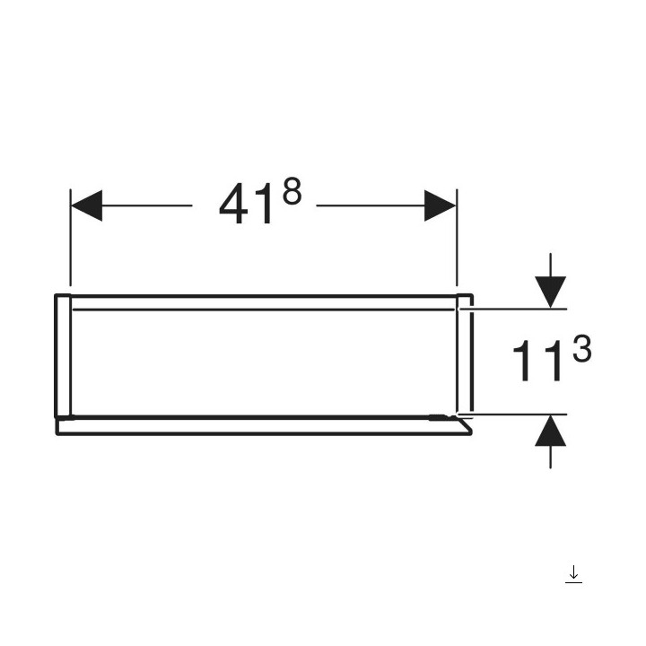 Szafka górna kwadratowa z jednymi drzwiami, Geberit iCon, dąb/melaminowa struktura drewna 