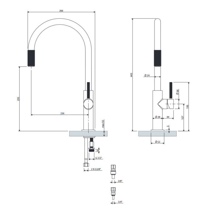 Koszyk prysznicowy  30x5x11cm, Omnires UNI , miedź 