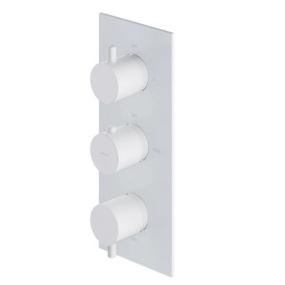 Termostatyczna bateria prysznicowo-wannowa 3-wyjściowa podtynkowa, element natynkowy, Omnires Y - Grafit 