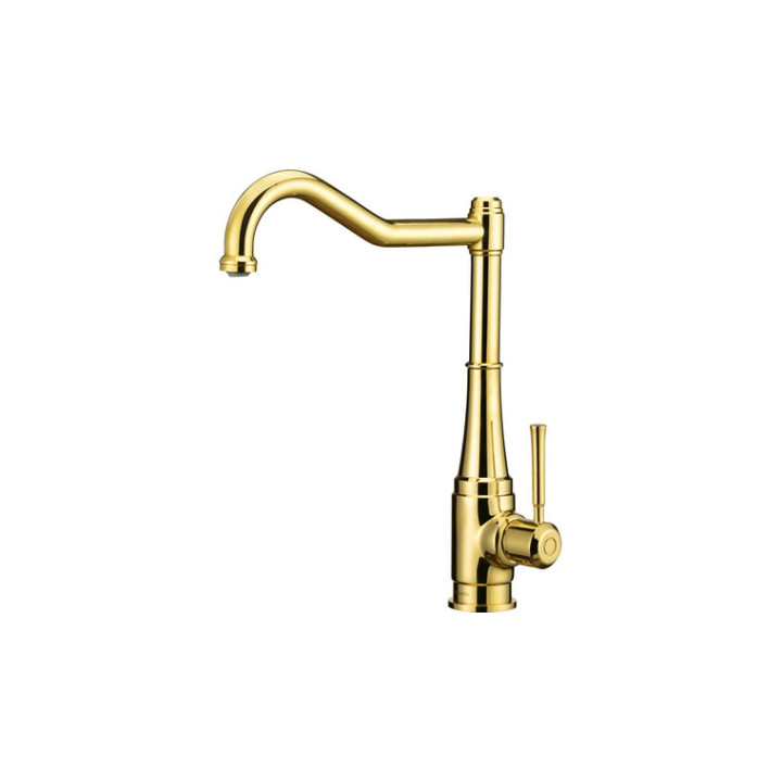 Bateria kuchenna z prostokątną wylewką, Deante Tamizo, złoto