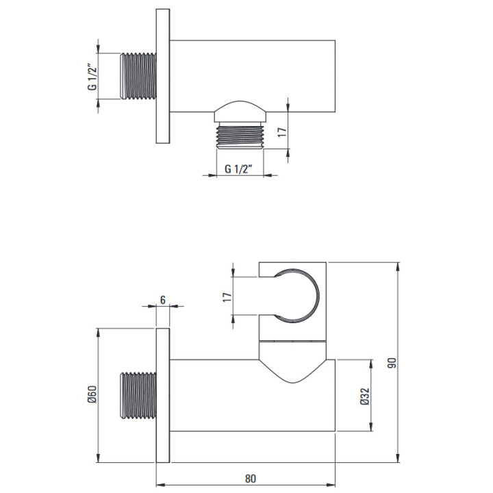 Zestaw prysznicowy podtynkowy, Deante Anemon, chrom