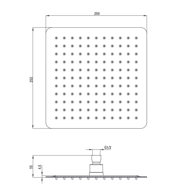Zestaw prysznicowy podtynkowy, Deante Anemon, chrom