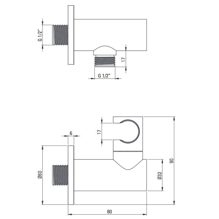 Zestaw prysznicowy podtynkowy, Deante Jasmin, chrom