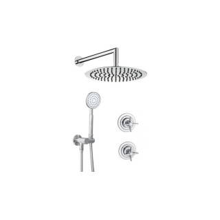 Zestaw prysznicowy podtynkowy z drązkiem, Deante Arnika, nero