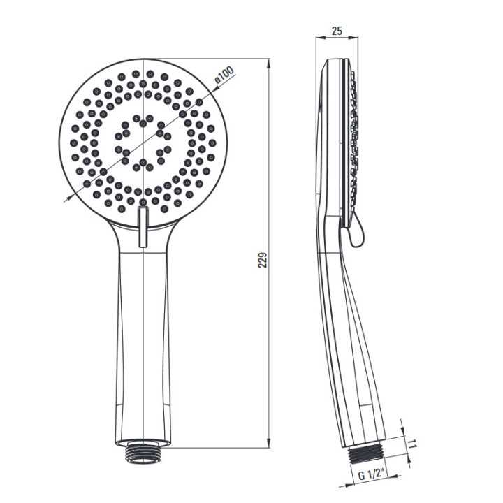 Zestaw prysznicowy podtynkowy z BOXem mieszaczowym, Deante Alpinia, złoty