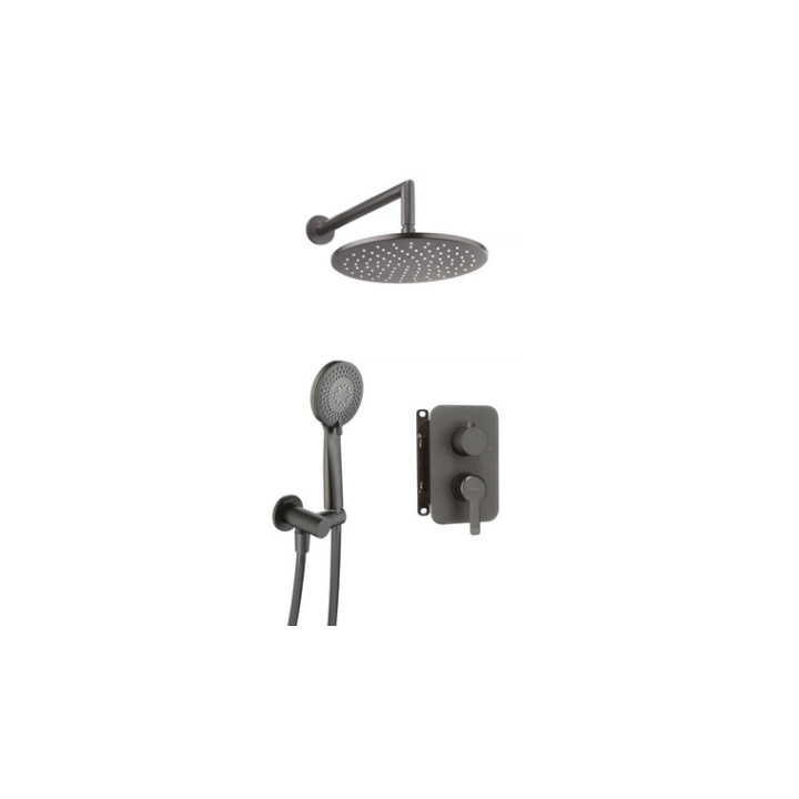 Zestaw prysznicowy podtynkowy z BOXem mieszaczowym, Deante Alpinia, złoty