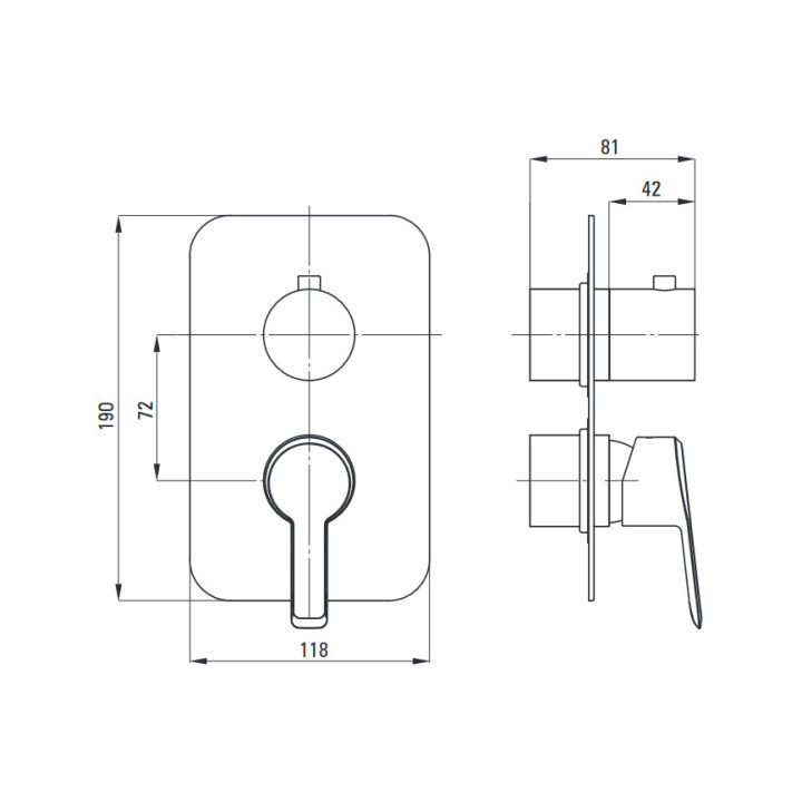 Zestaw prysznicowy podtynkowy z BOXem mieszaczowym, Deante Arnika, złoty