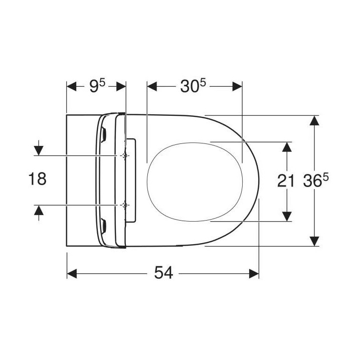 Miska wisząca WC Geberit ONE, TurboFlush, z deską sedesową, biały