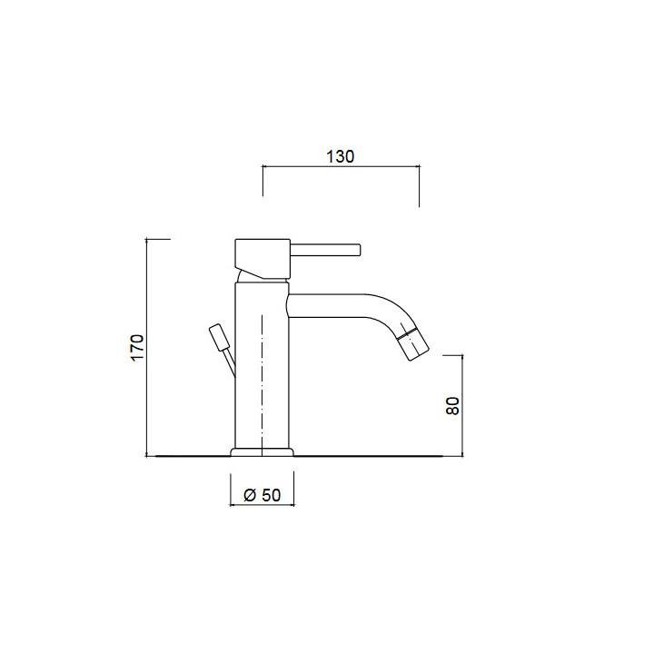 Bateria umywalkowa stojąca, Giulini Giovanni Futuro, chrom