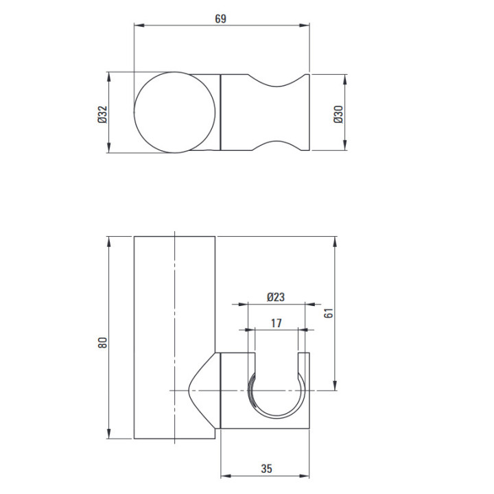 Zestaw prysznicowy punktowy , Deante Arnika, chrom
