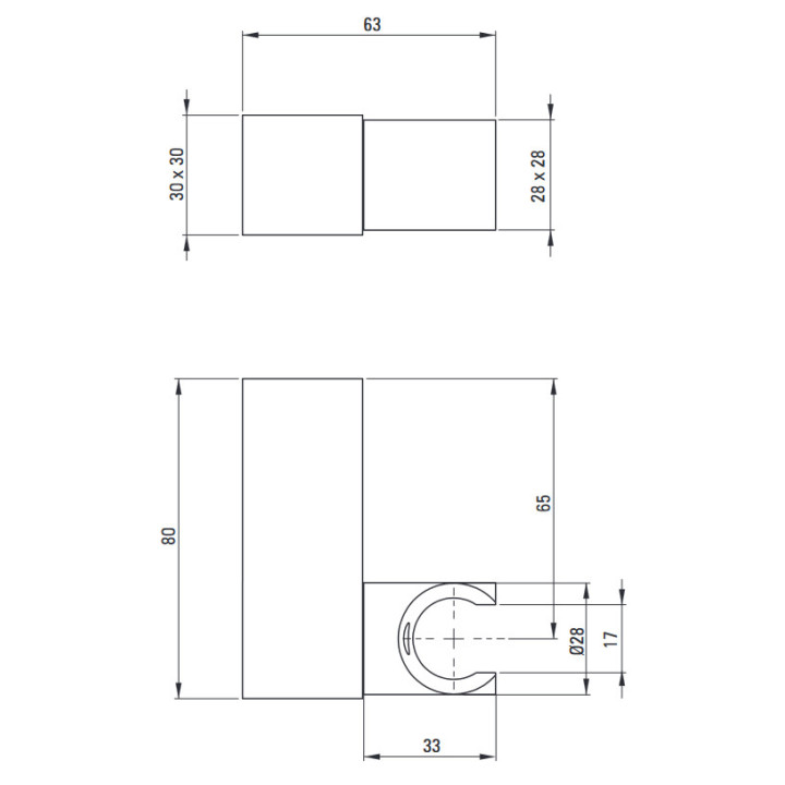 Uchwyt punktowy słuchawki mosiężny , Deante Round, złoto 