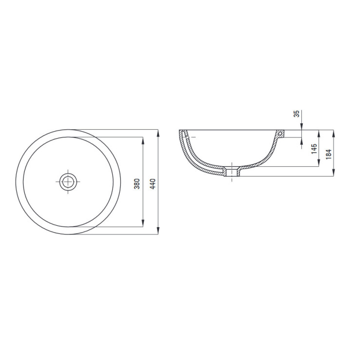 Umywalka ceramiczna podblatowa, Deante Alpinia, biała