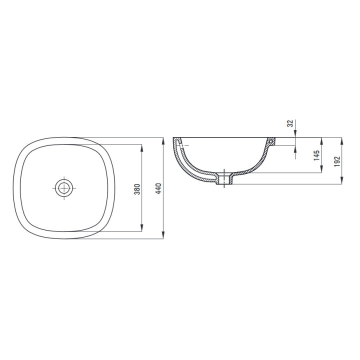 Umywalka ceramiczna podblatowa, Deante Alpinia, biała