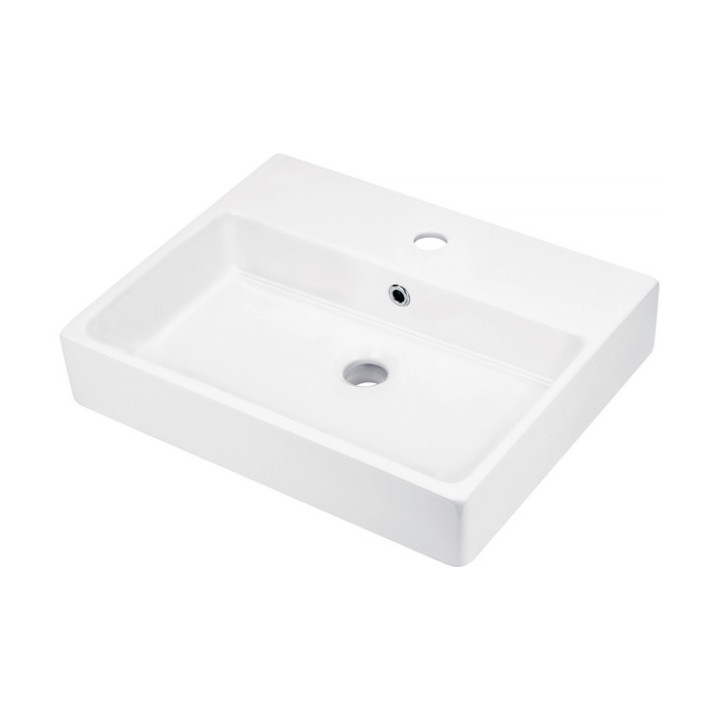 Umywalka ceramiczna nablatowa , Deante Square, biała