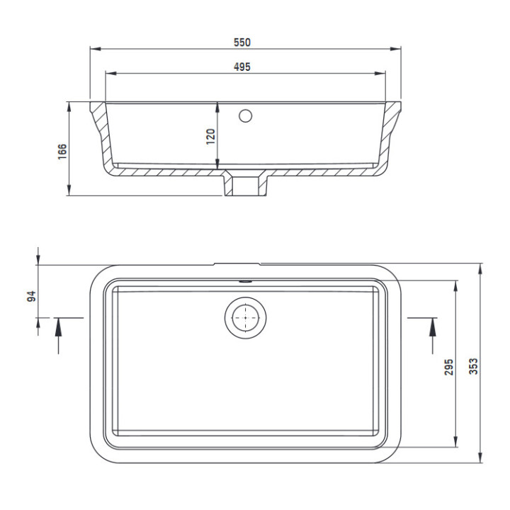 Umywalka ceramiczna nablatowa/ścienna z miejscem na baterię 60x50cm , Deante Temisto, biała