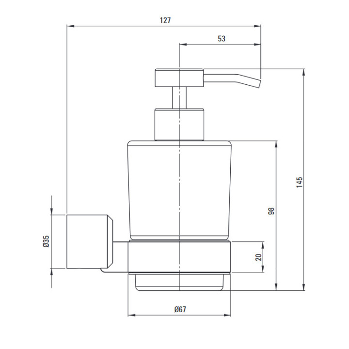 Uchwyt na papier toaletowy ścienny, Deante Arnika, chrom