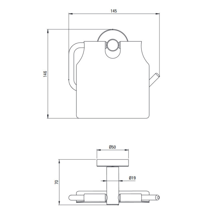 Uchwyt na papier toaletowy, Deante Jasmin, chrom