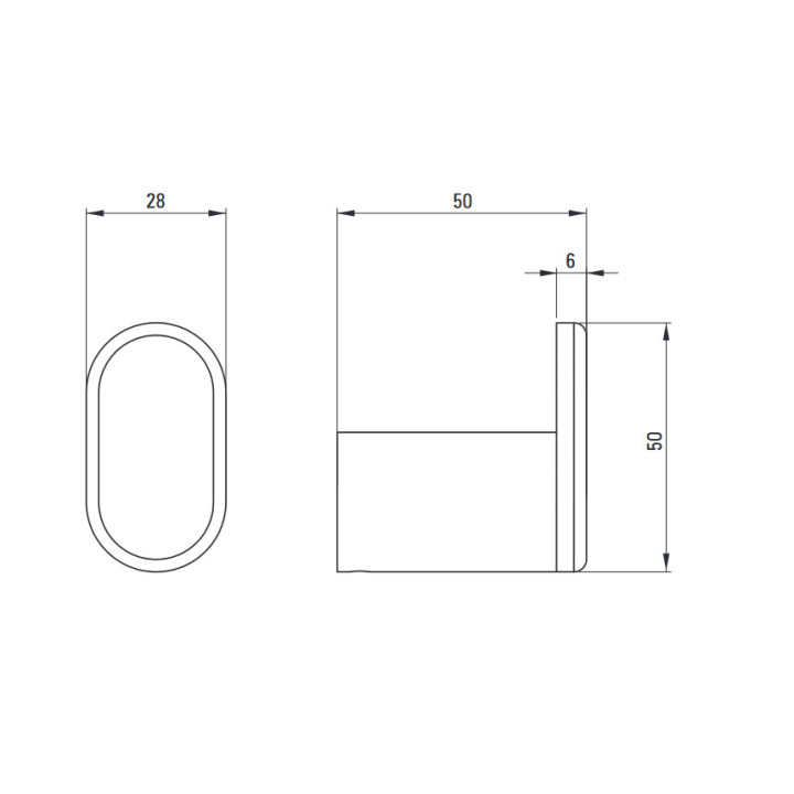 Haczyk pojedynczy, Deante Round , chrom
