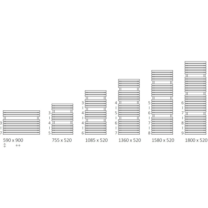 Grzejnik Terma Rolo Towel 59x90 cm - RAL i kolory specjalne