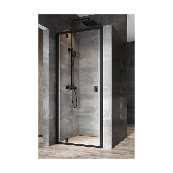 Drzwi prysznicowe Ravak Matrix MSDPS-120/90 R ze ścianką stałą satyna + transparent 