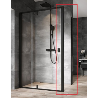 Drzwi prysznicowe obrotowe Ravak Nexty NDOP1-90 L/P, profil czarny, szkło transparentne
