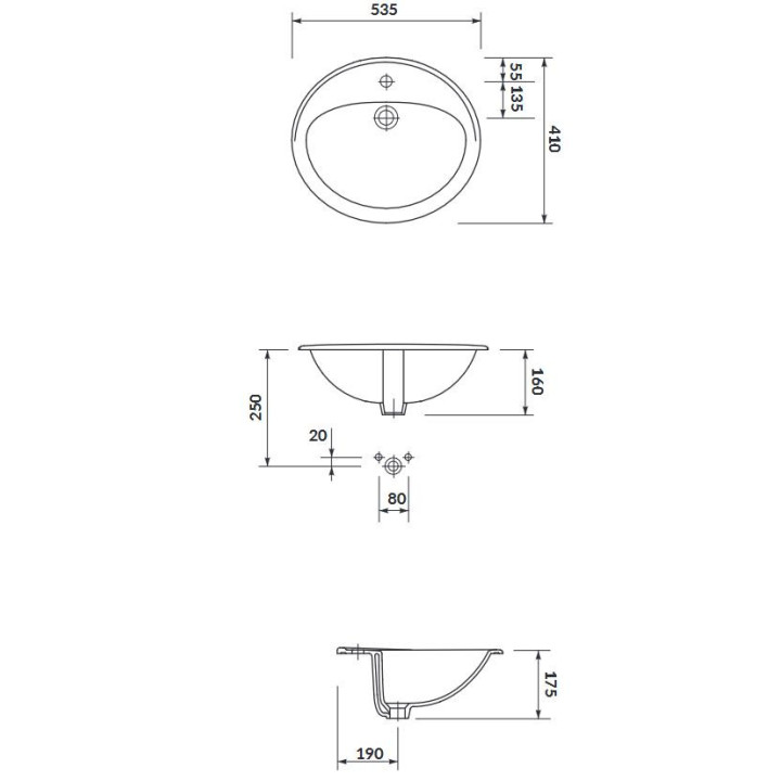 Umywalka 60 cm meblowa Cersanit City biała, K35-006