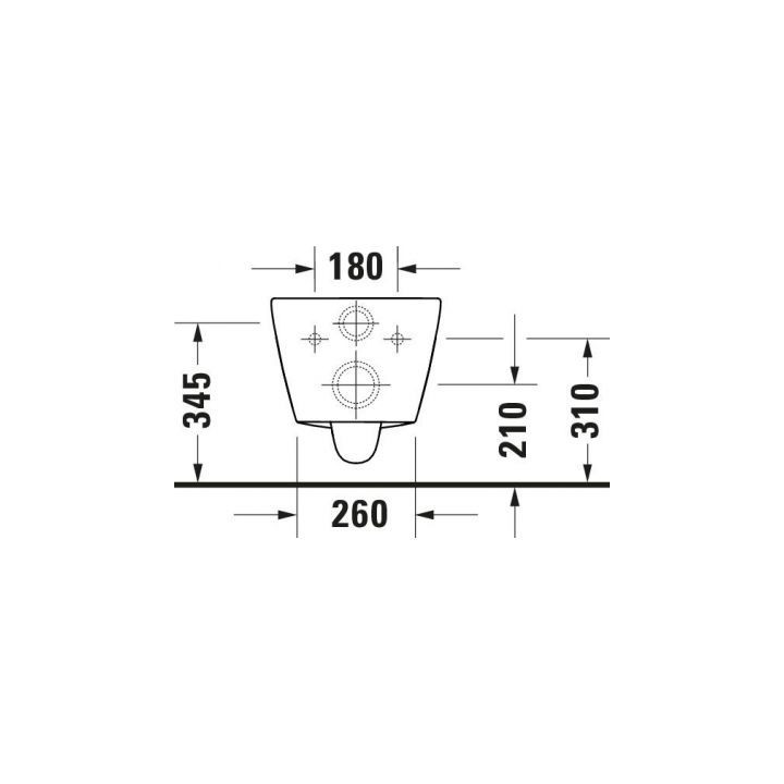 Miska wisząca WC Duravit D-Neo, 48x37cm, bez kołnierza, z powłoką WonderGliss biała