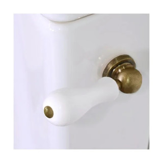 Mechanizm spłukujący Kerasan Retro, z uchwytem bocznym, do spłuczek kompaktowych, brąz