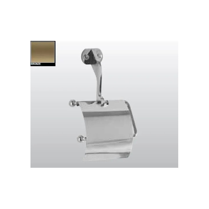 Półka szklana Kerasan Waldorf wisząca 60 cm - bronzo